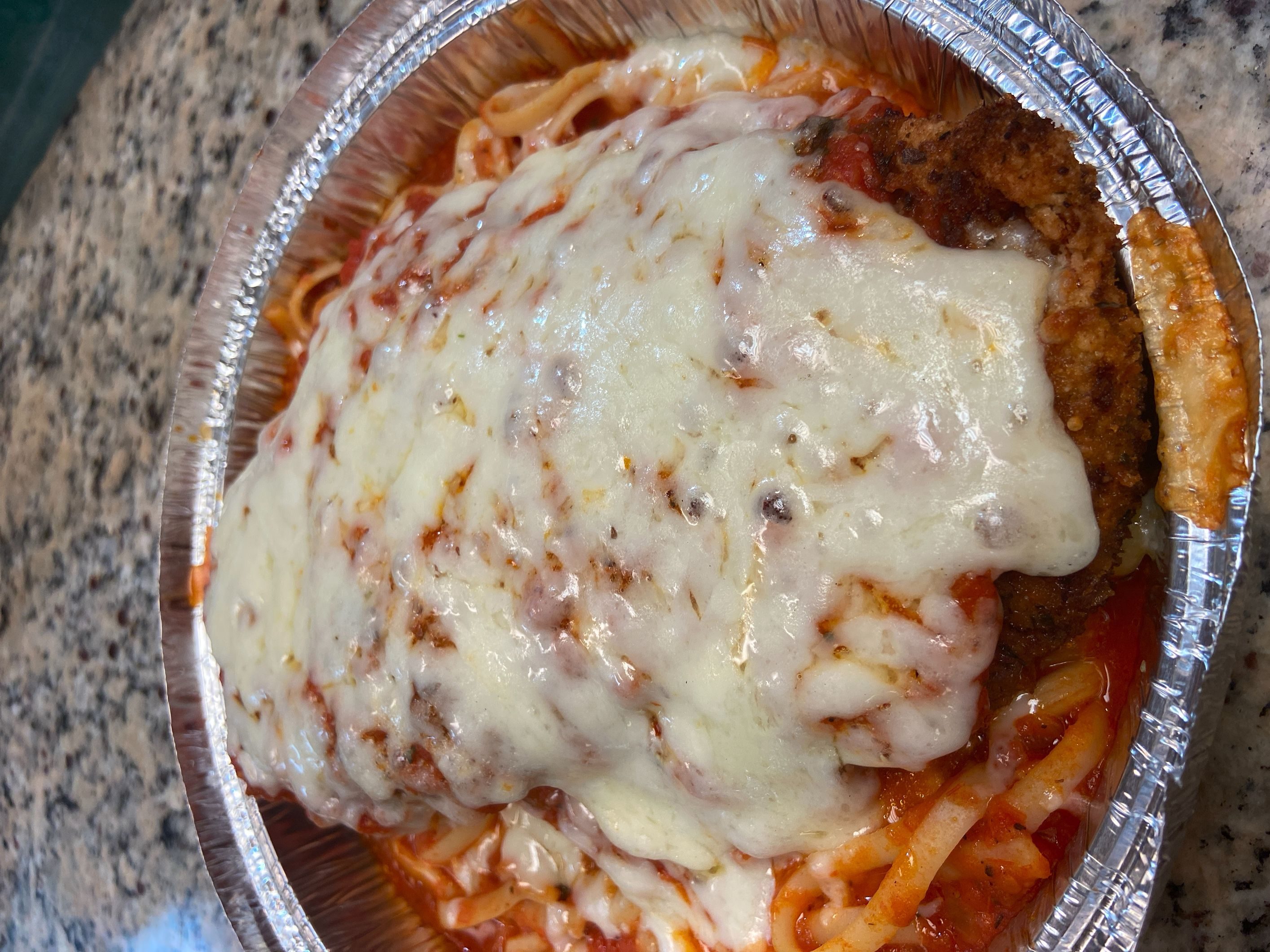 Chicken Parmesan Pasta.