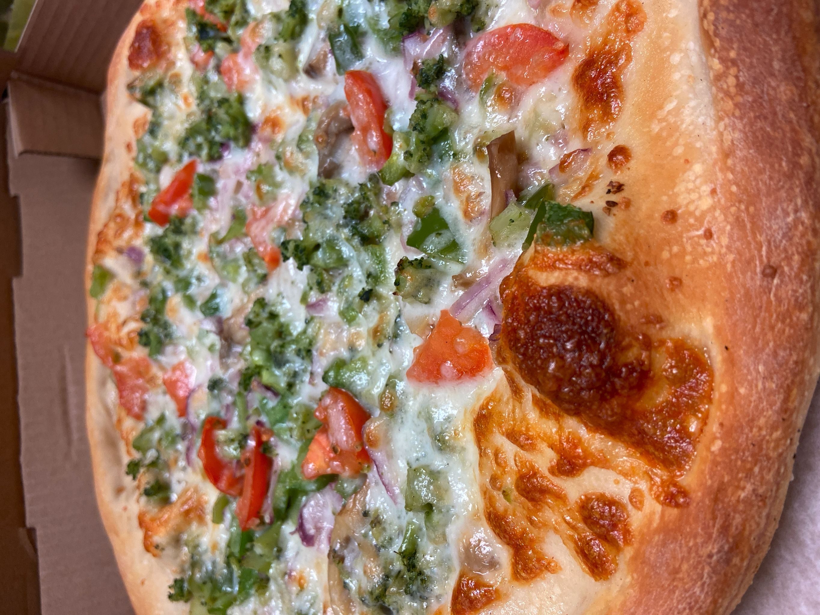 Vegetarian White Pizza.